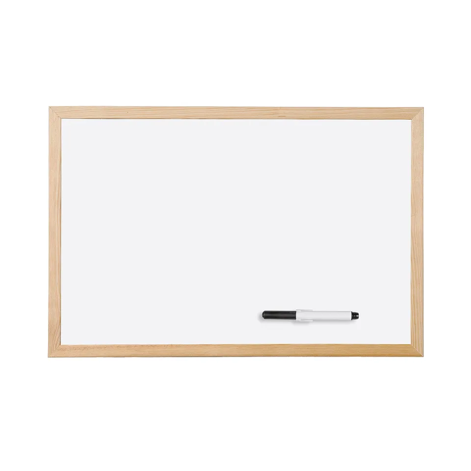 bi-office-budget-tableau-blanc-non-magn-tique-60-x-40-cm-cadre-bois image 1