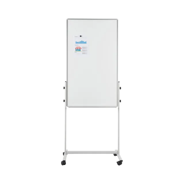 bi-office-duo-chevalet-de-conf-rence-mobile-magn-tique-700x1200-mm-blanc-gris image 1
