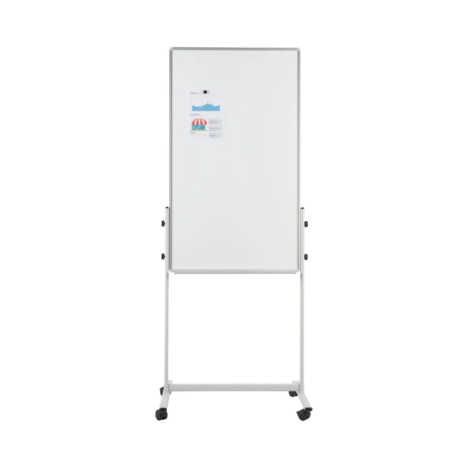 bi-office-duo-chevalet-de-conf-rence-mobile-magn-tique-700x1200-mm-blanc-gris image 1