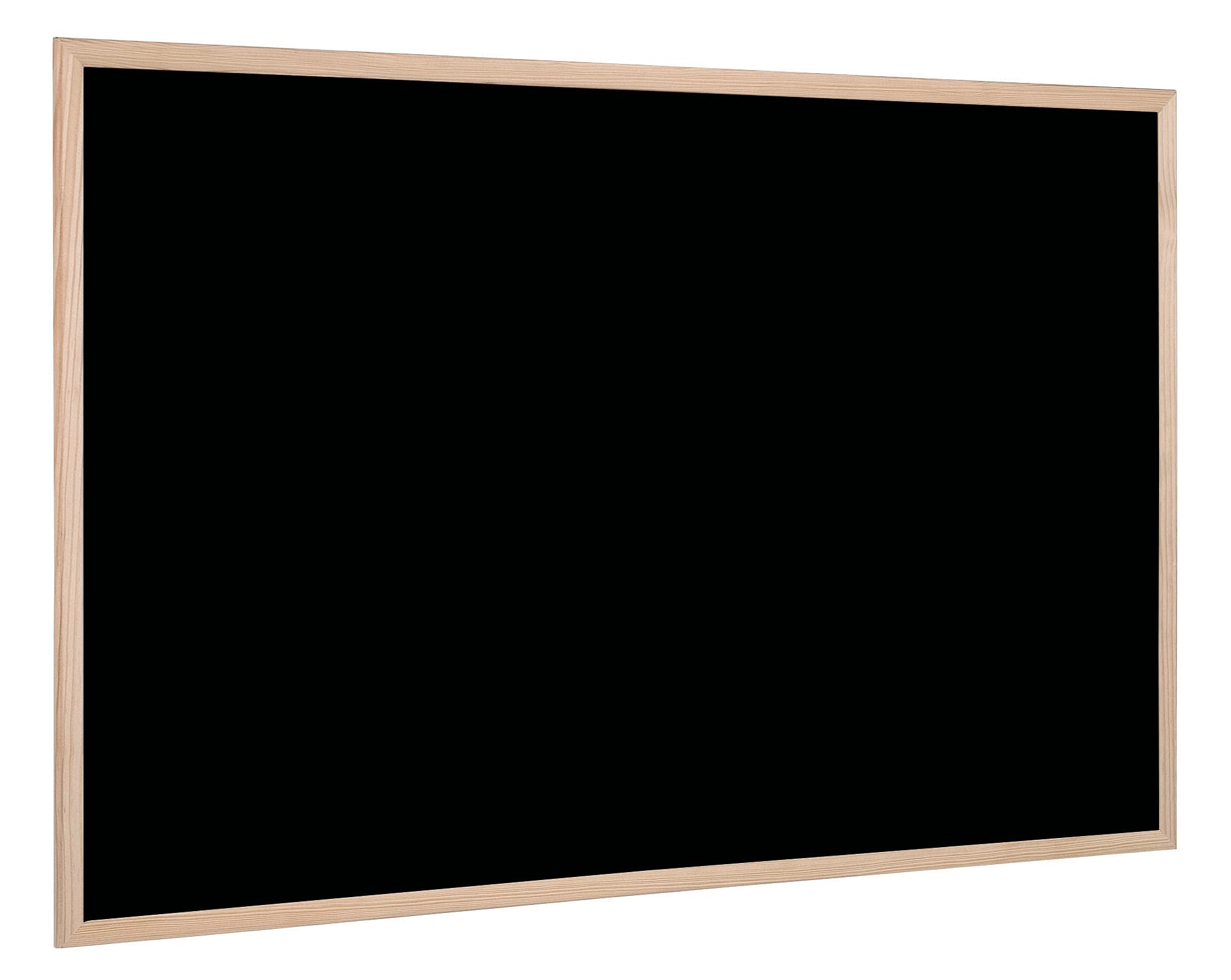 bi-office-tableau-noir-craie-cadre-pin-90-x-60-cm-basic image 1