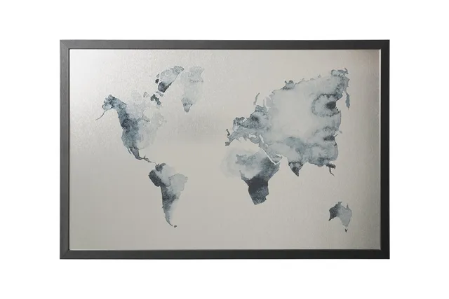 bi-office-ink-tableau-blanc-carte-mondiale-magn-tique-effa-able-sec-60x40cm-cadr image 1