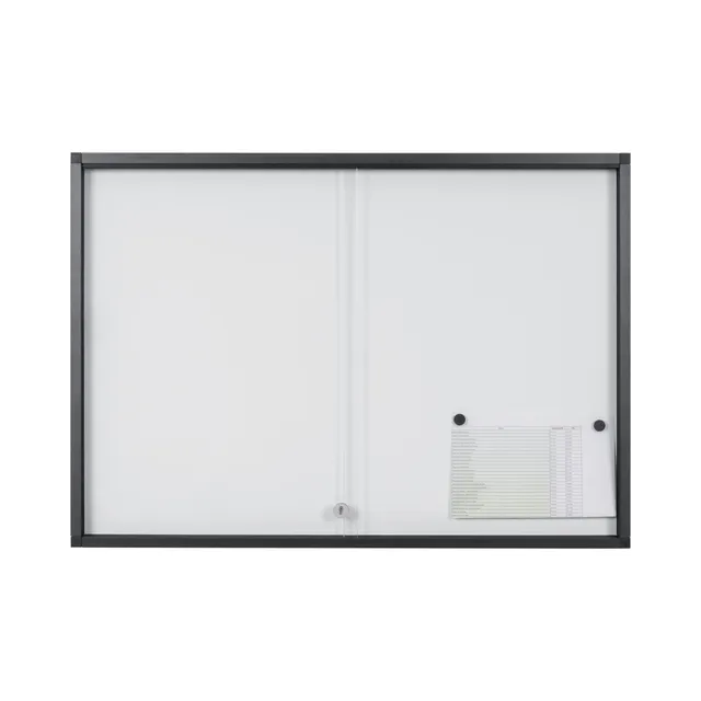 bi-office-exhibit-extra-vitrine-magn-tique-10xa4-portes-coulissantes-verre-cadre image 1