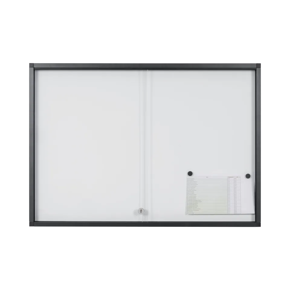 bi-office-exhibit-extra-vitrine-magn-tique-10xa4-portes-coulissantes-verre-cadre image 1