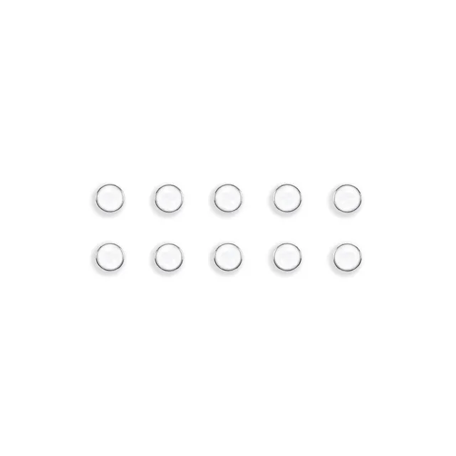 bi-office-lot-de-10-aimants-ronds-argent-pour-tableau-blanc image 1
