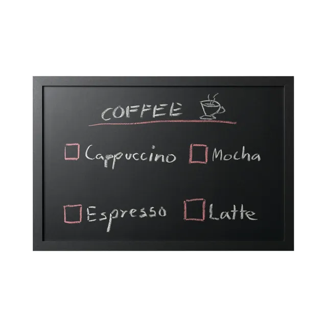 bi-office-back2chalk-essentials-tableau-craie-noir-avec-cadre-en-mdf-noir-mat-60 image 1
