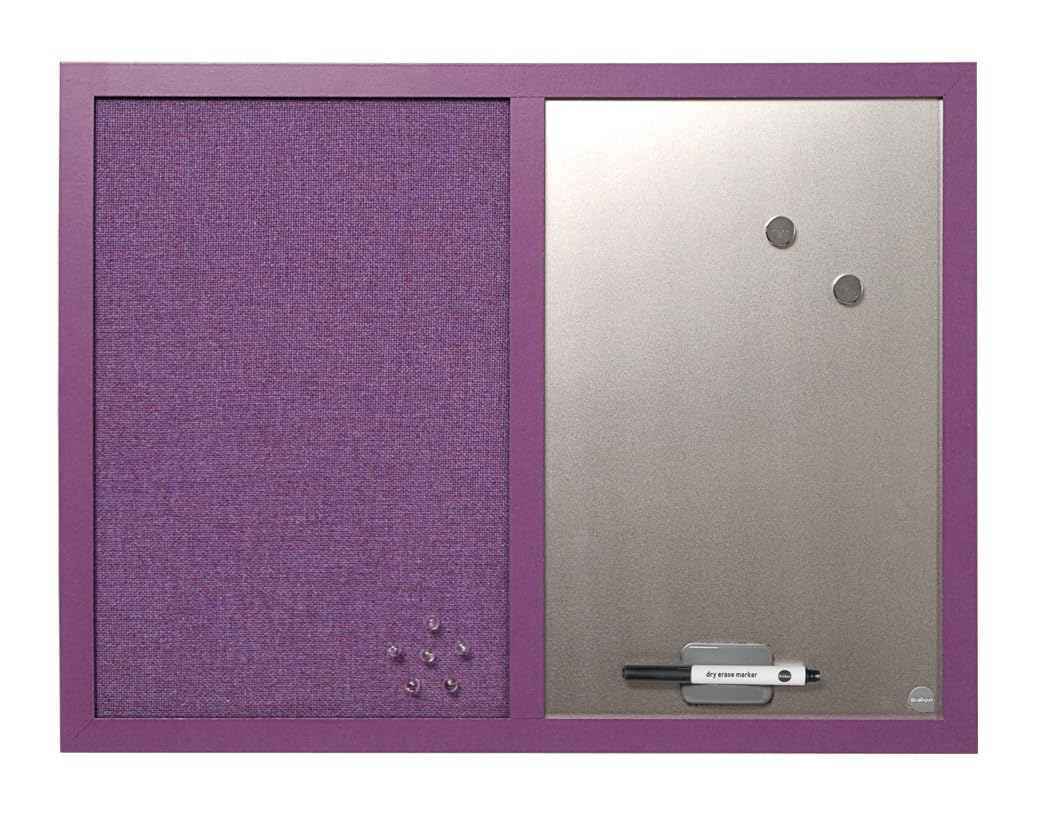 bi-office-lavender-tableau-mixte-magn-tique-et-tissu-60-x-45-cm-violet image 2