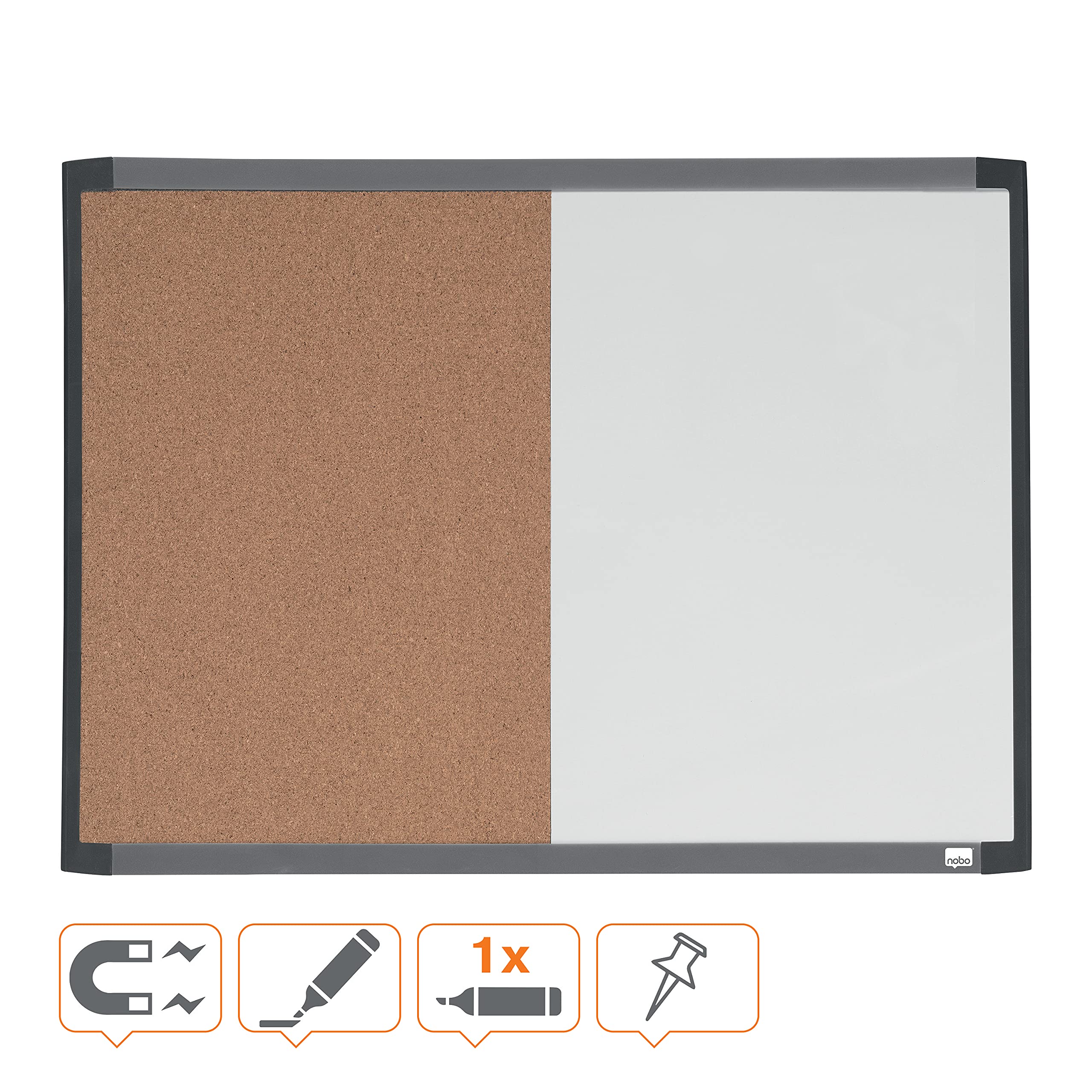 nobo-tableau-mural-2-en-1-585x430mm-1903784-blanc-magn-tique-li-ge image 2