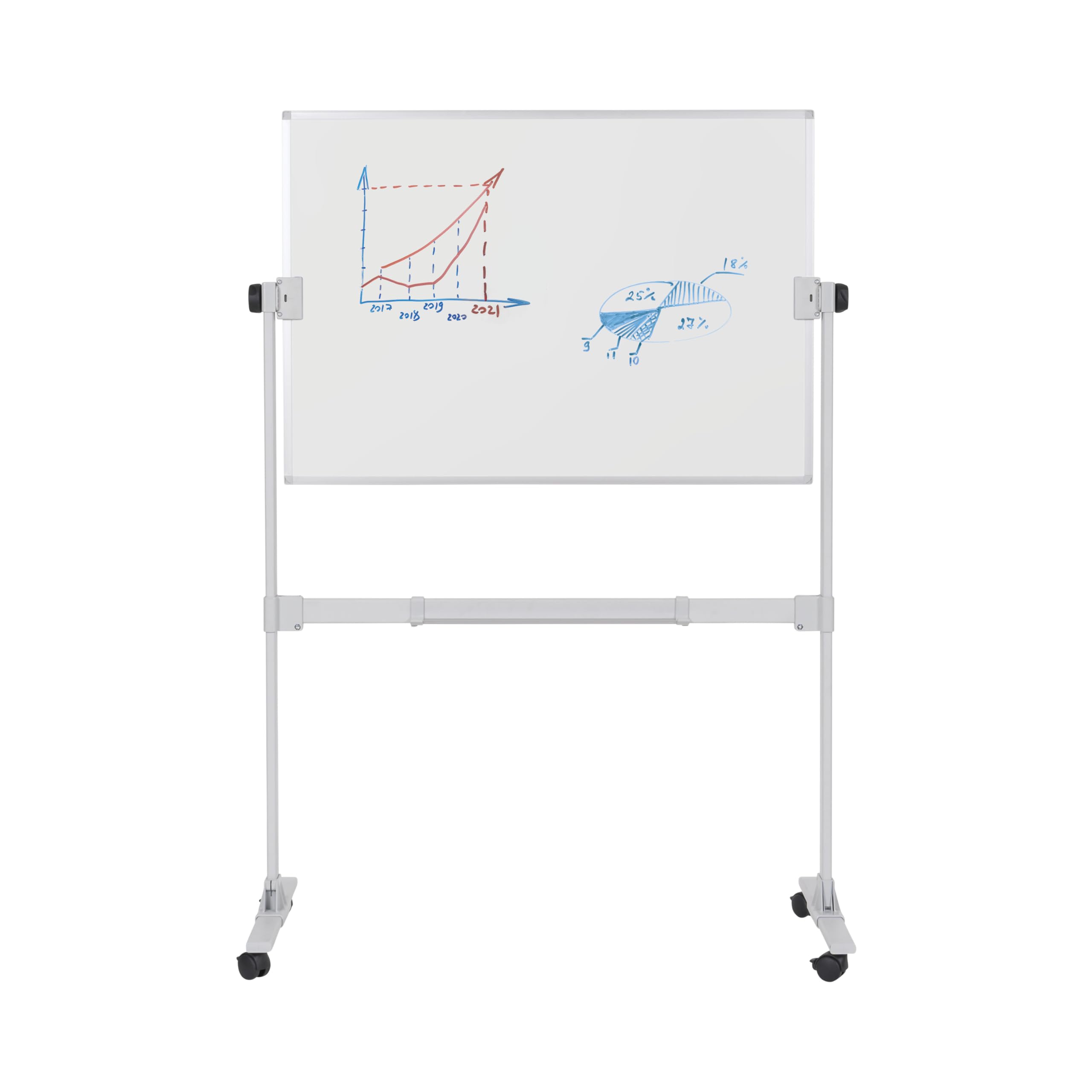 bi-office-ayda-tableau-blanc-pivotant-double-face-1065x750mm-non-magn-tique-stru image 2