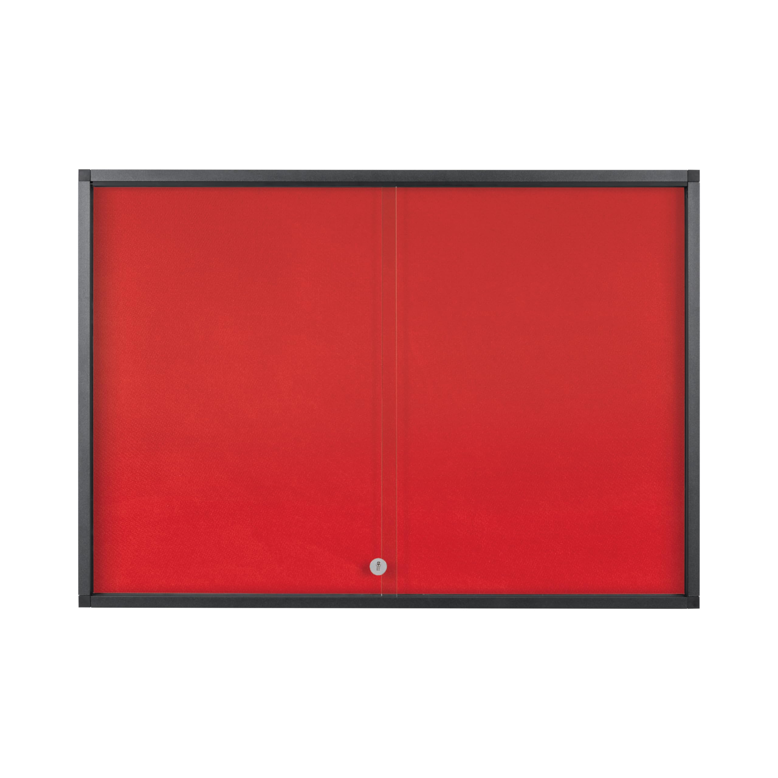 bi-office-exhibit-extra-vitrine-d-exposition-8xa4-feutre-rouge-portes-coulissant image 1
