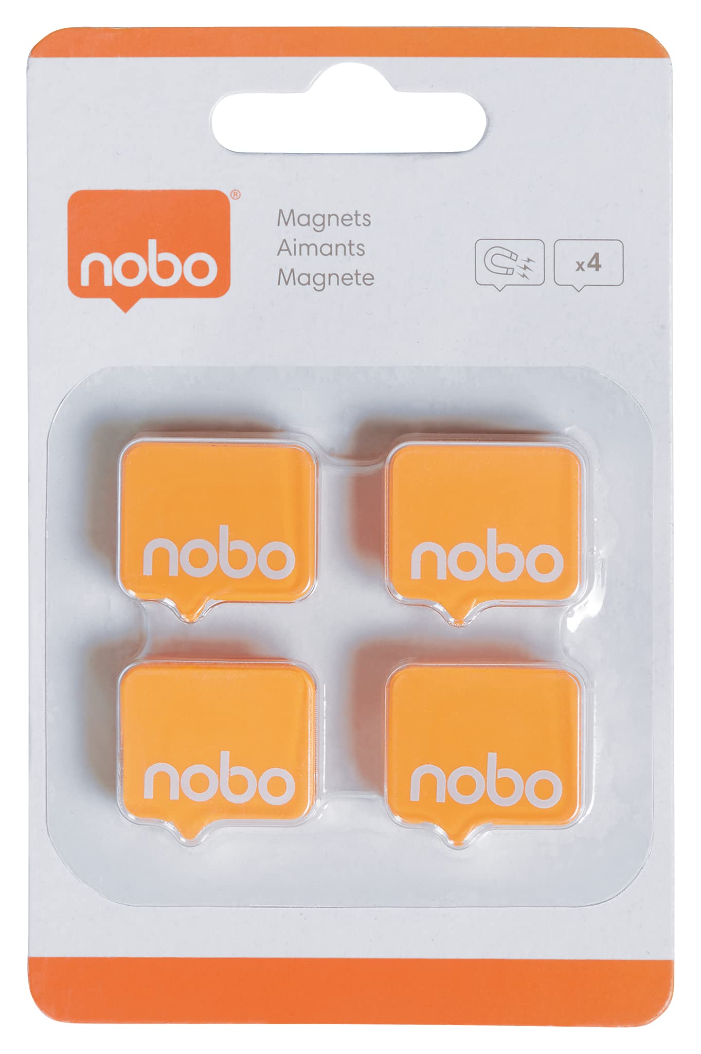 nobo-aimants-plastique-pour-tableau-blanc-18-x-22-mm-lot-de-4-orange-1905327 image 3