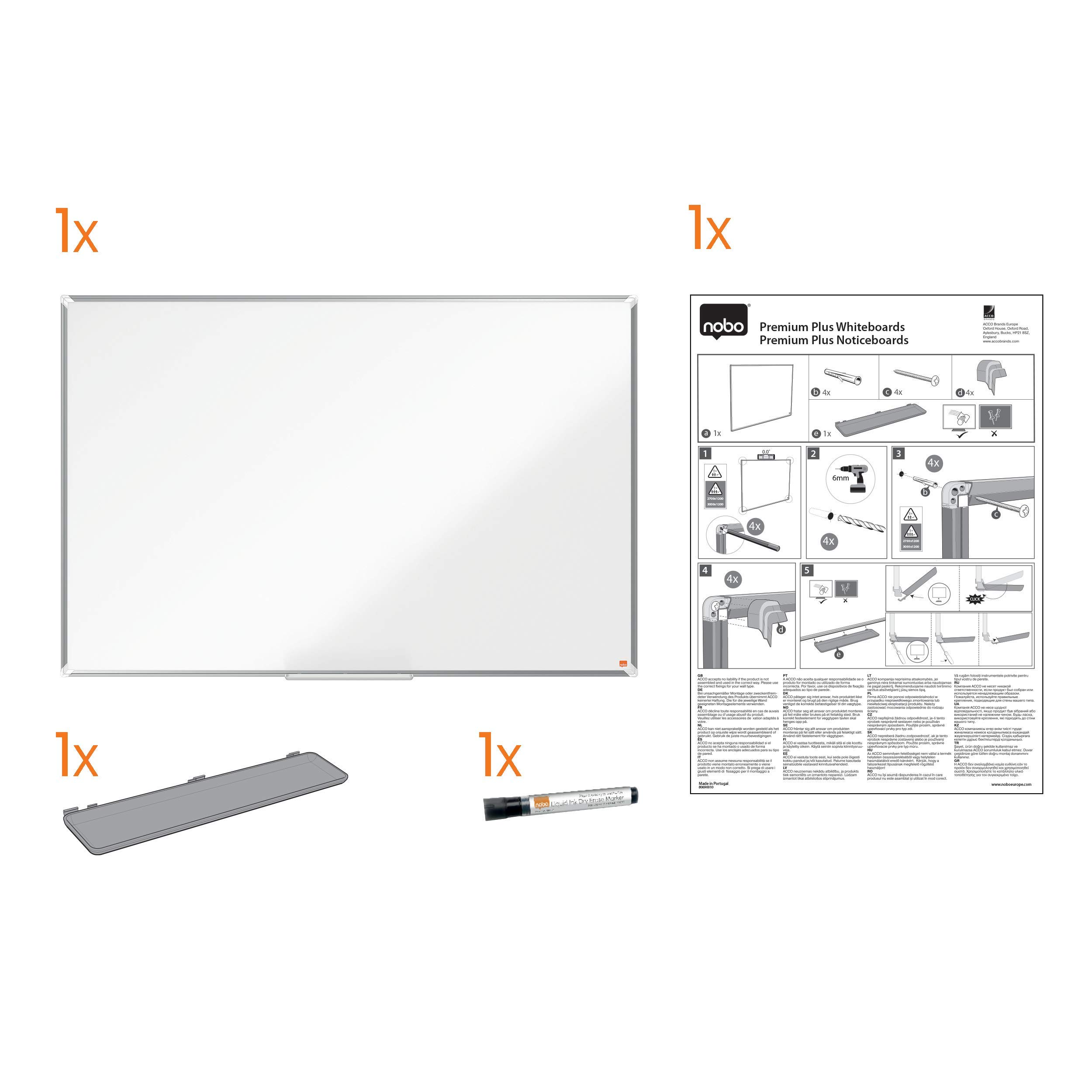 nobo-premium-plus-tableau-blanc-m-lamin-non-magn-tique-2000-x-1000-mm-cadre-alum image 7