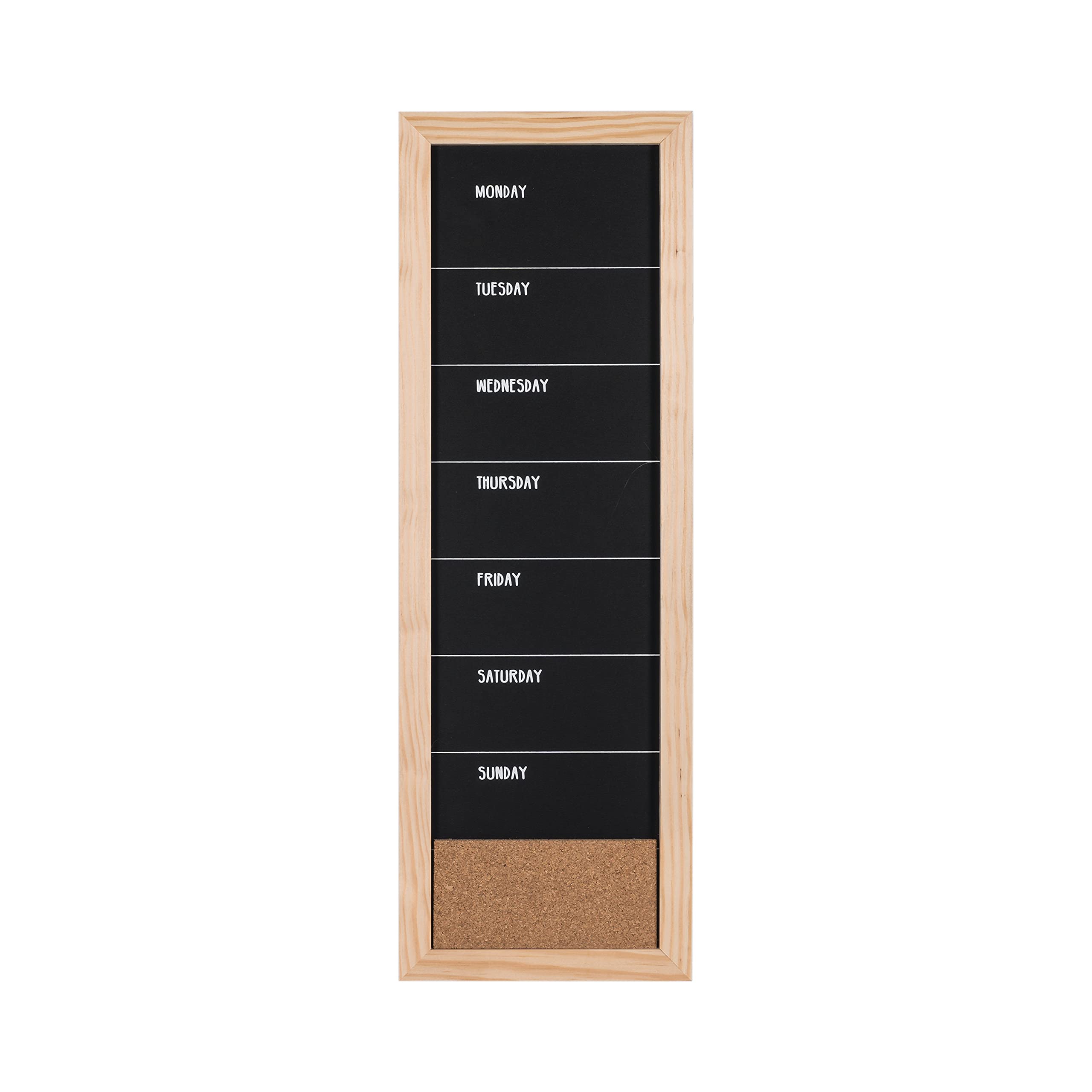 bi-office-maya-tableau-noir-craie-planificateur-hebdomadaire-20-x-60-cm-cadre-pi image 2