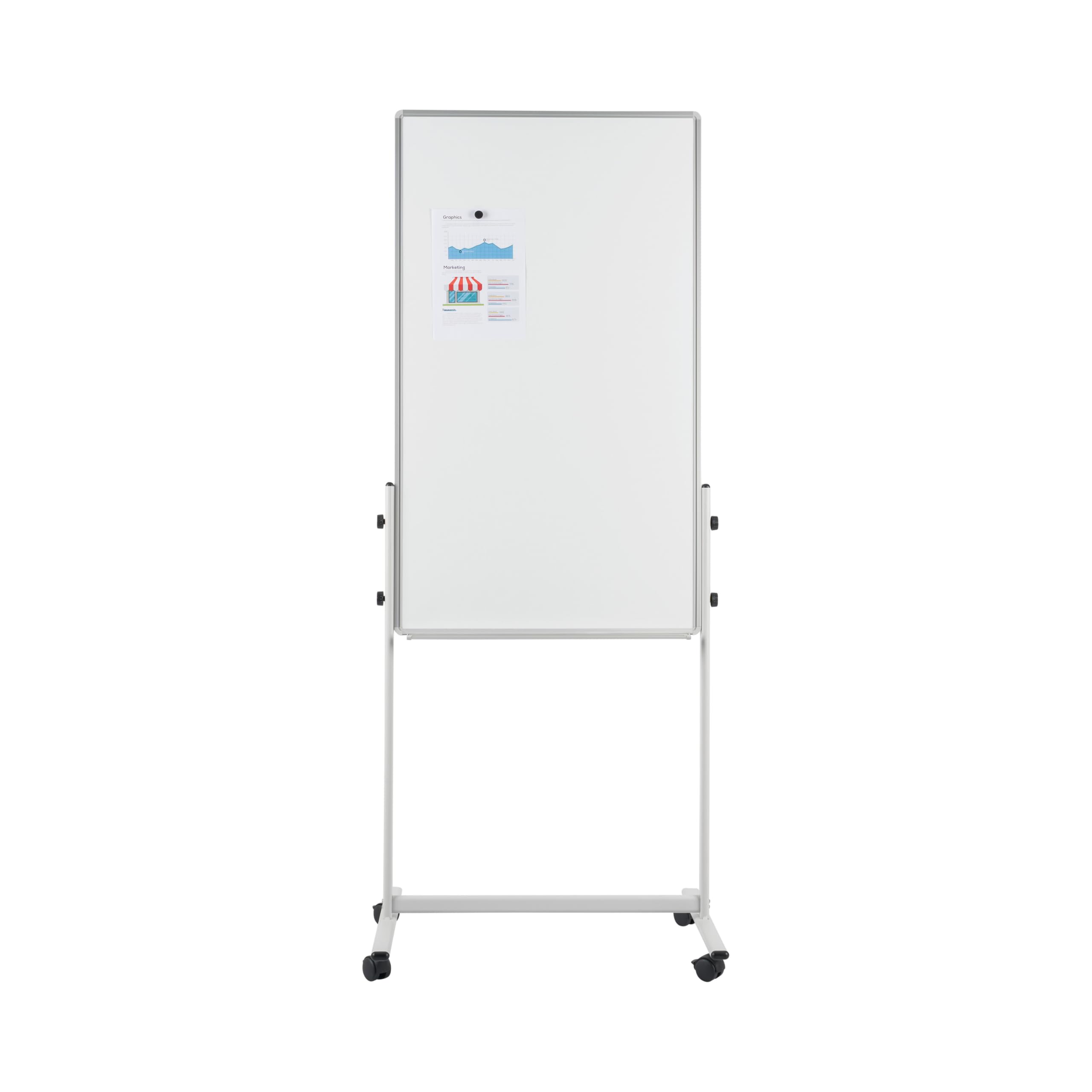 bi-office-duo-chevalet-de-conf-rence-mobile-magn-tique-700x1200-mm-blanc-gris image 1