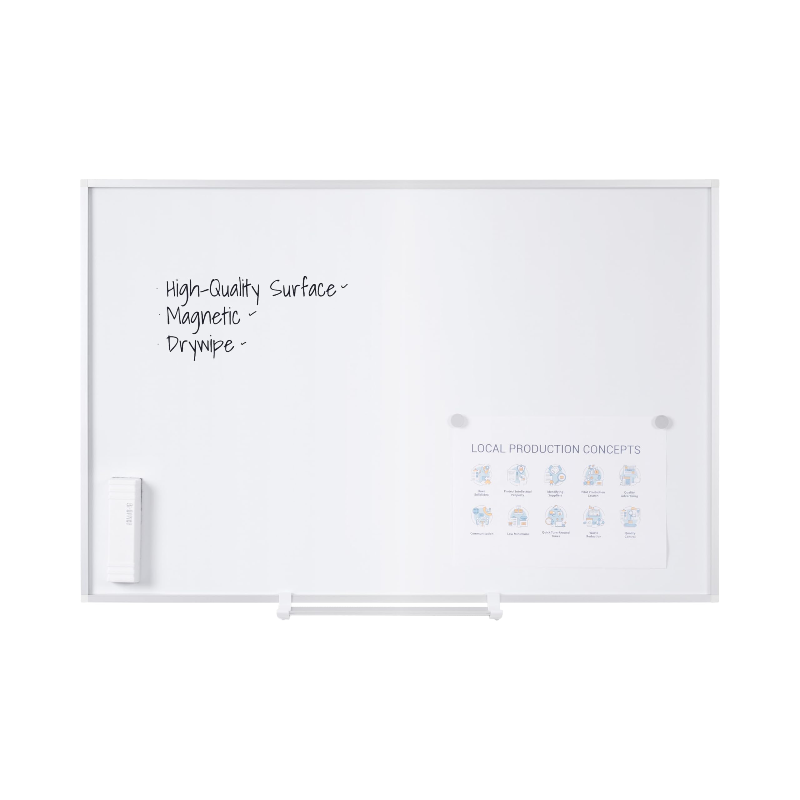 bi-office-new-generation-a9-tableau-blanc-magn-tique-60-x-45-cm-cadre-aluminium image 1