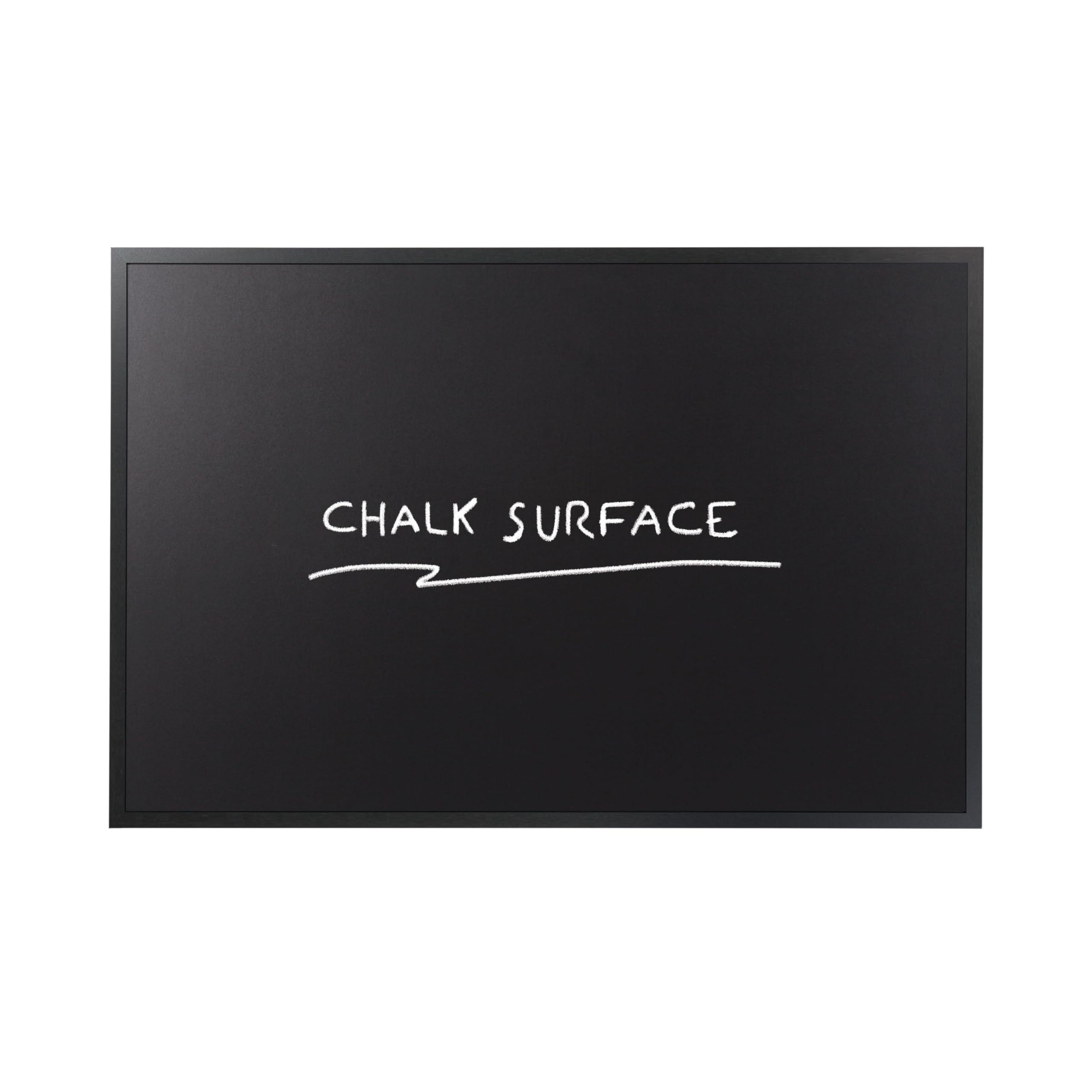 bi-office-basic-tableau-noir-60-x-40-cm-surface-noire-non-magn-tique-cadre-mdf-n image 1