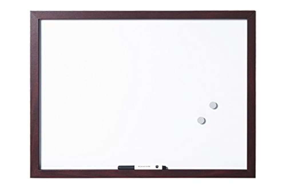 bi-office-optimum-tableau-blanc-magn-tique-60-x-45-cm-cadre-noyer image 2