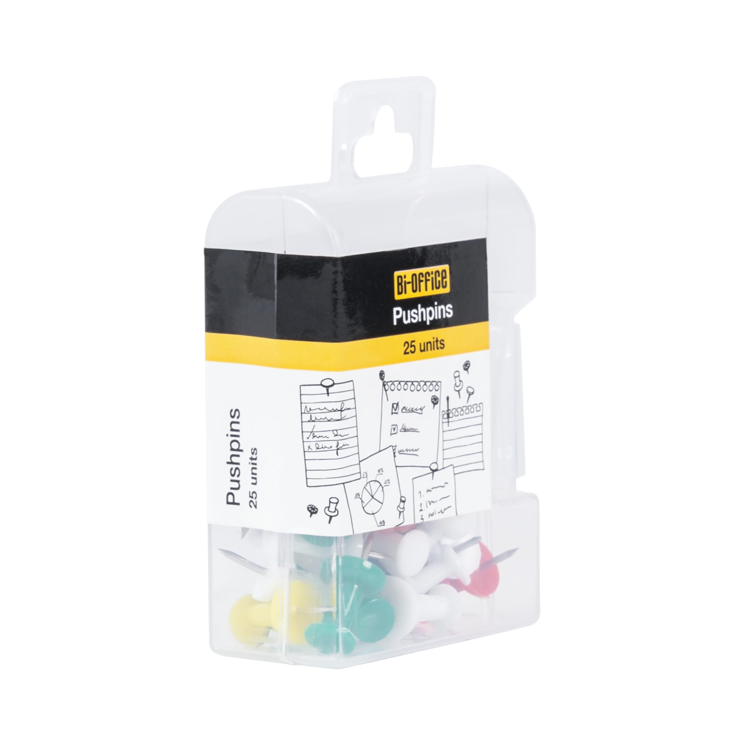 bi-office-lot-de-25-pingles-transparentes-t-te-ronde-pour-panneau-li-ge image 3