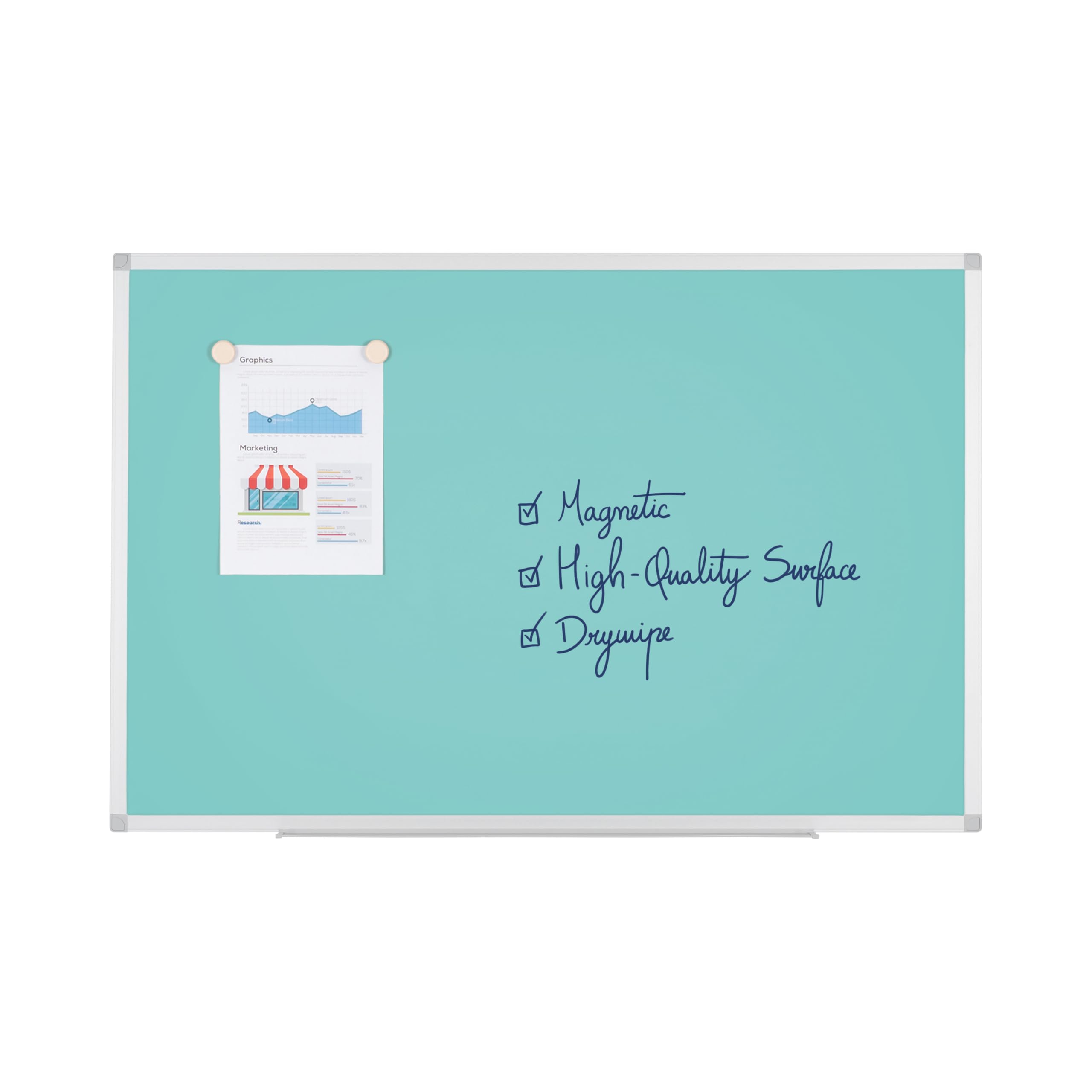 bi-office-ayda-tableau-magn-tique-fuchsia-120-x-90-cm-acier-laqu-cadre-aluminium image 3