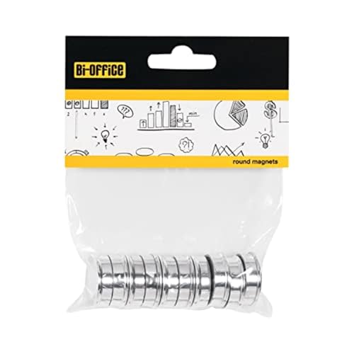 bi-office-lot-de-10-aimants-ronds-argent-pour-tableau-blanc image 5