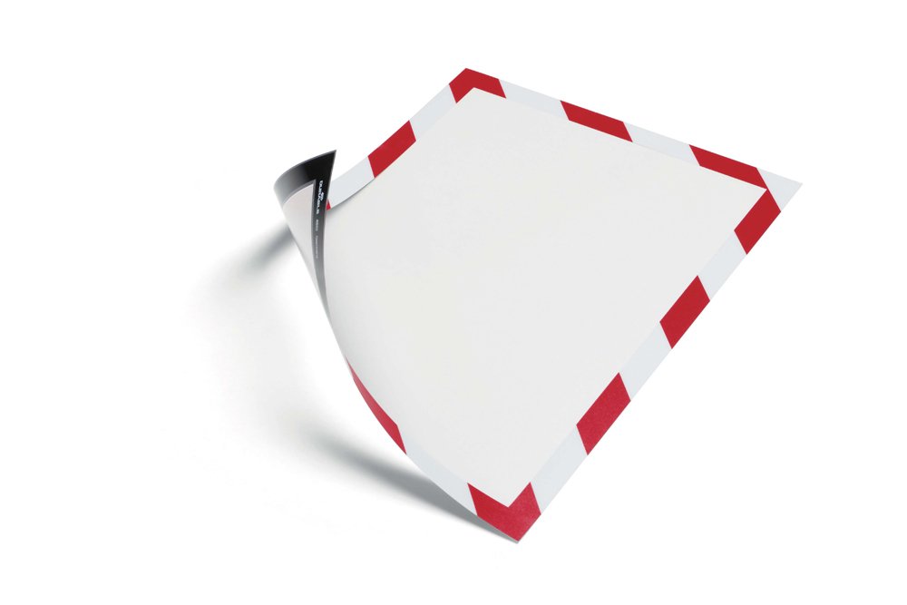 durable-duraframe-magnetic-security-cadre-affichage-a4-rouge-blanc-lot-de-5 image 1