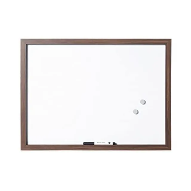 bi-office-optimum-tableau-blanc-magn-tique-60-x-45-cm-cadre-noyer image 1