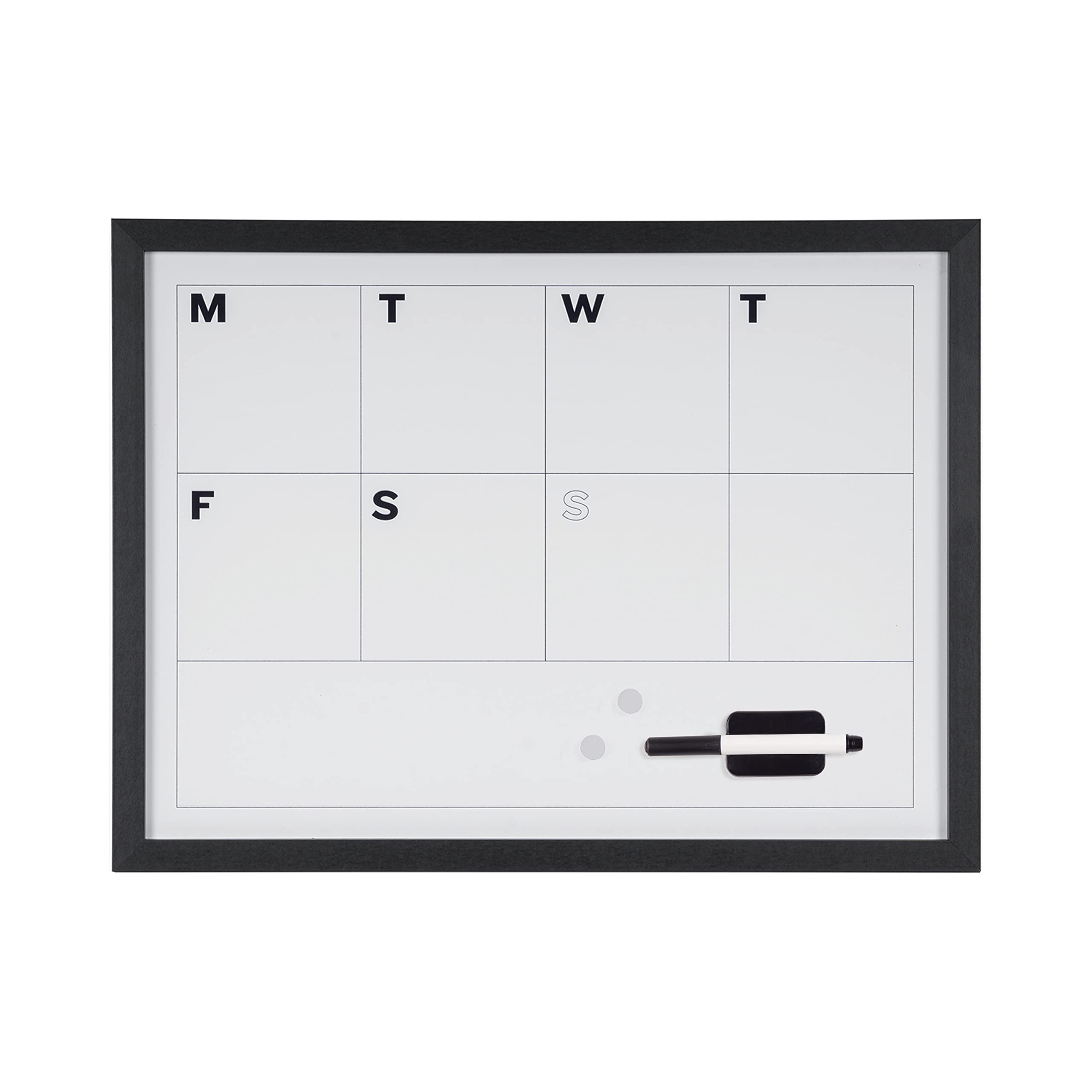 bi-office-maya-planning-hebdomadaire-magn-tique-effa-able-90-x-60-cm-cadre-noir image 1