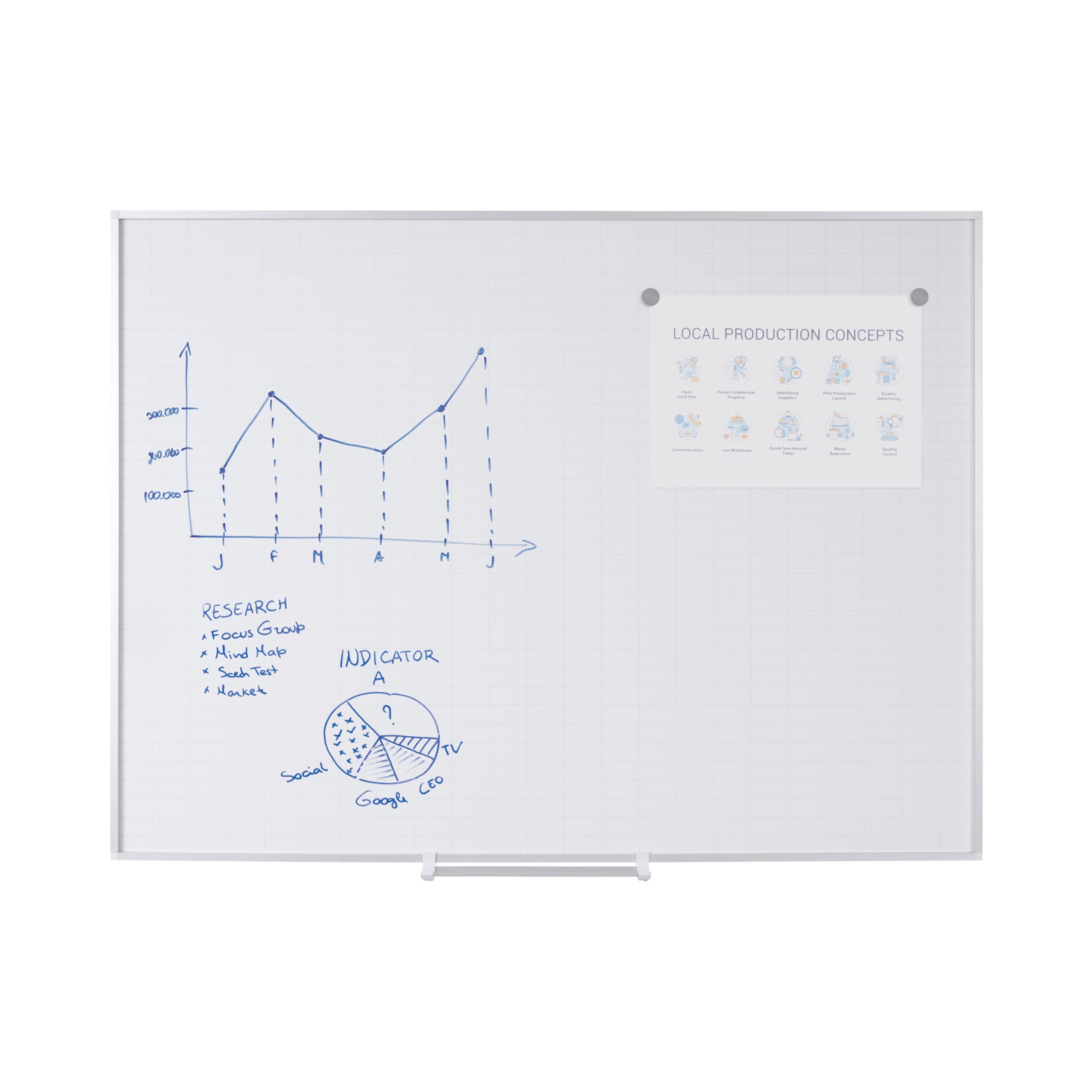 bi-office-new-generation-planning-magn-tique-maill-90-x-60-cm-grille-25-x-50-mm image 1