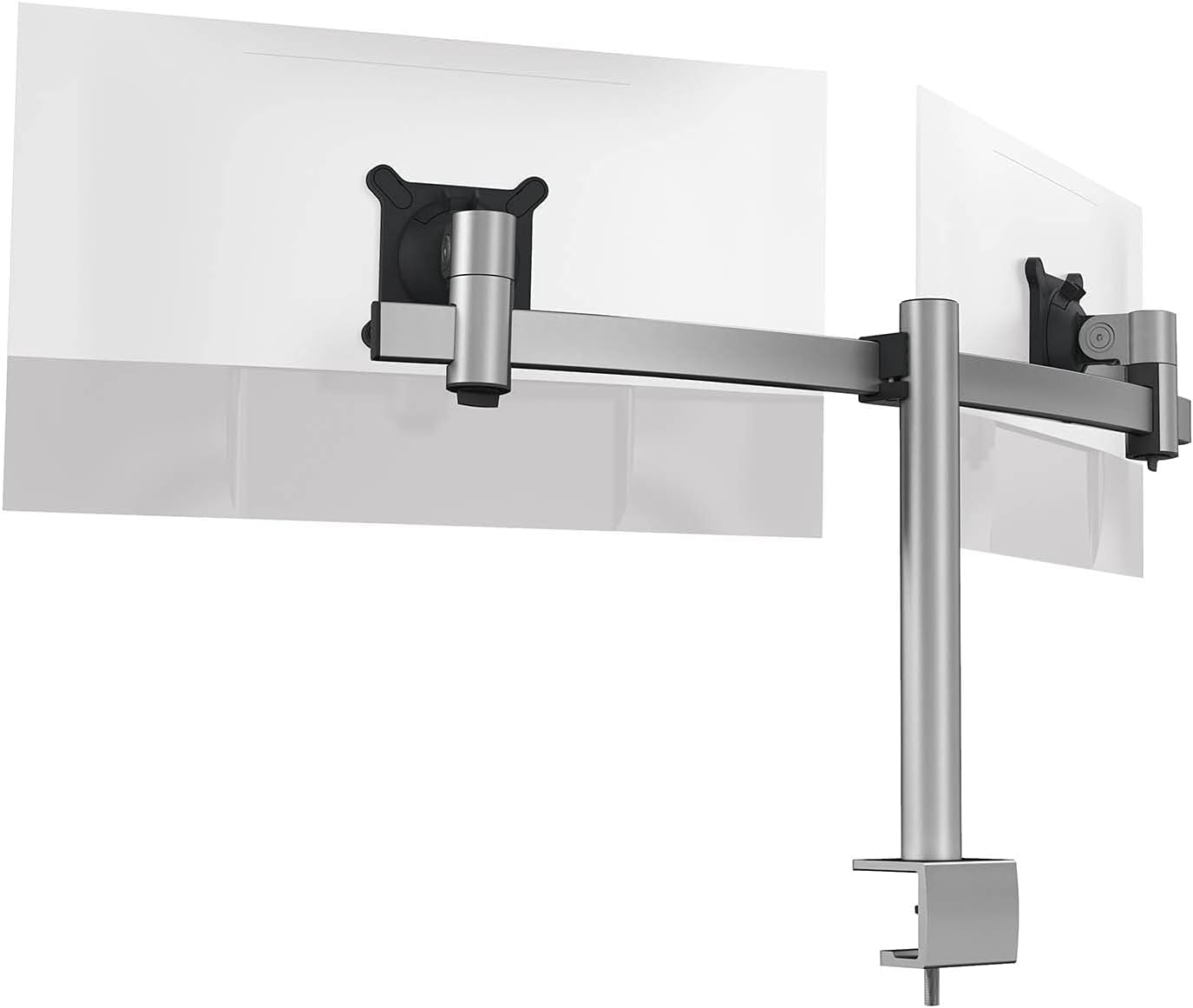 durable-508523-support-double-cran-pro-21-27-pouces-vesa-75-100-pince-argent image 1