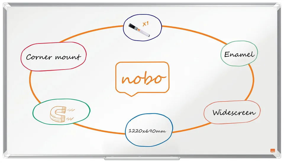 nobo-premium-plus-tableau-blanc-magn-tique-maill-1220-x-690-mm-format-large-blan image 1