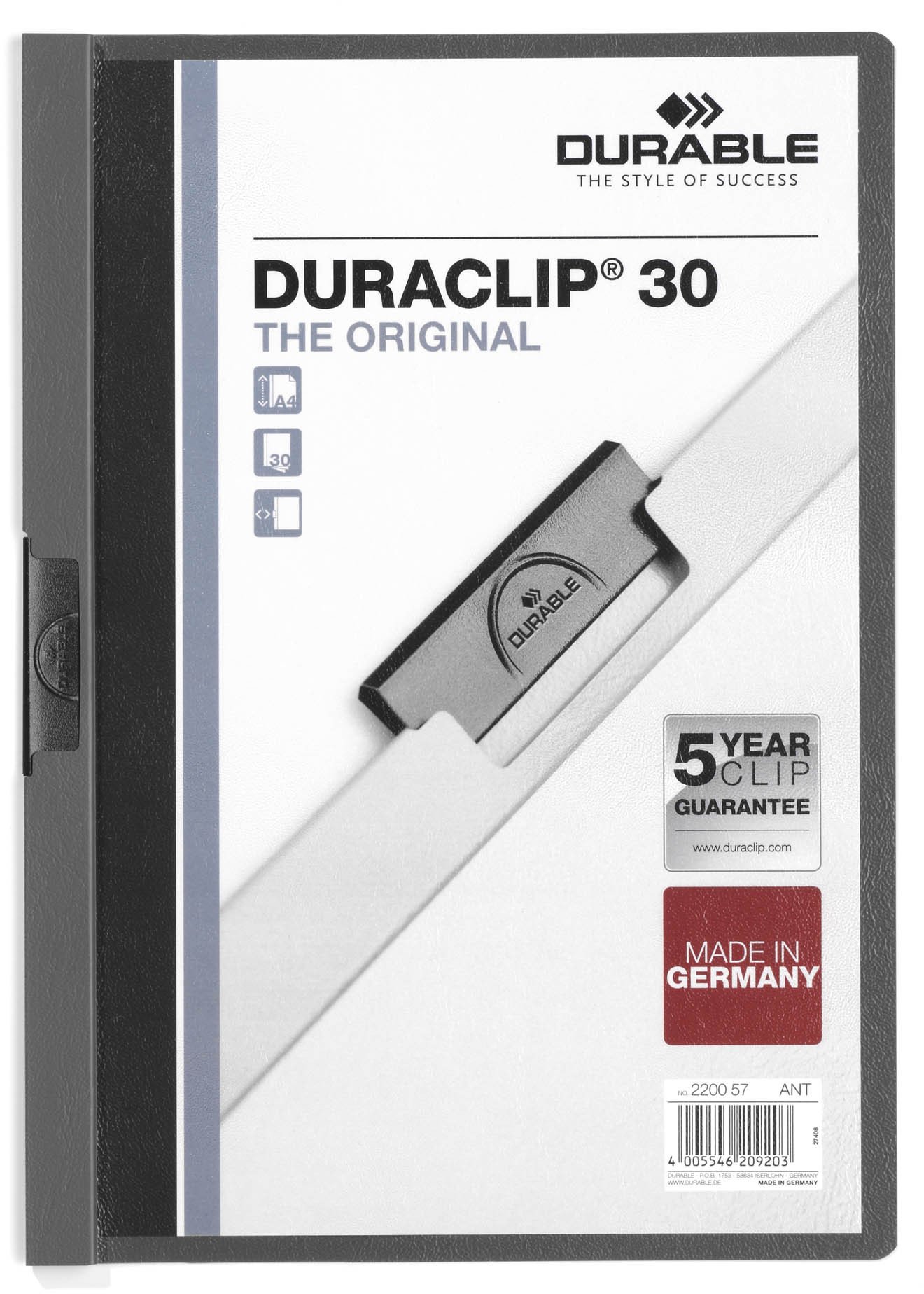 durable-duraclip-30-chemise-clip-30-feuilles-a4-coloris-assortis image 8