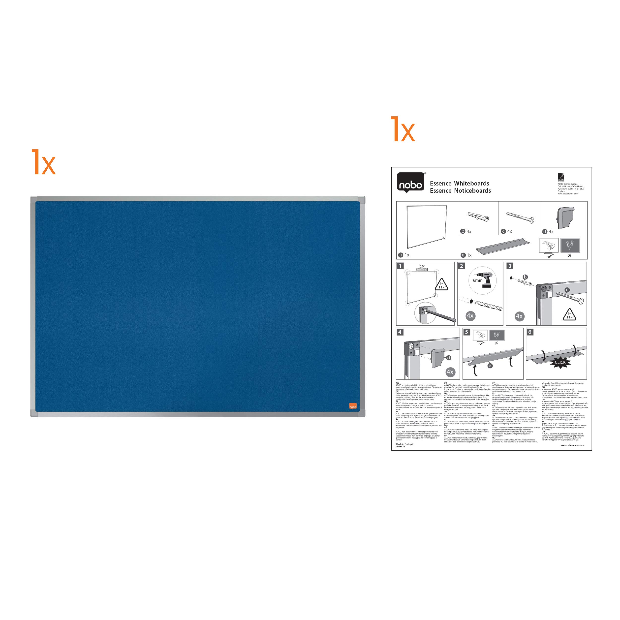 nobo-essence-tableau-d-affichage-feutre-600-x-450-mm-bleu image 5