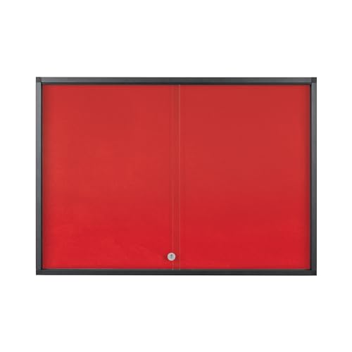 bi-office-exhibit-extra-vitrine-d-exposition-8xa4-feutre-rouge-portes-coulissant image 3
