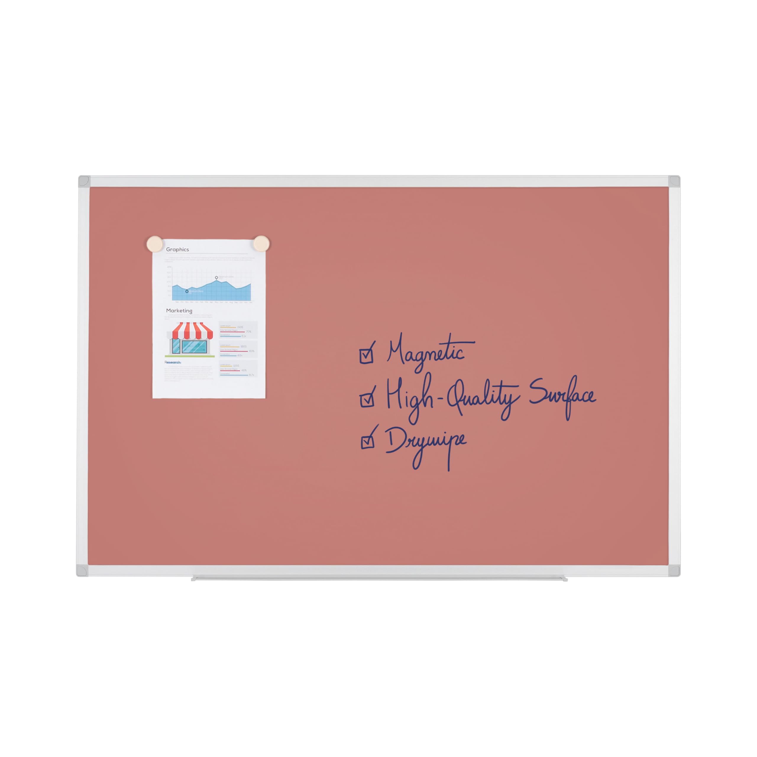 bi-office-ayda-tableau-magn-tique-fuchsia-120-x-90-cm-acier-laqu-cadre-aluminium image 2