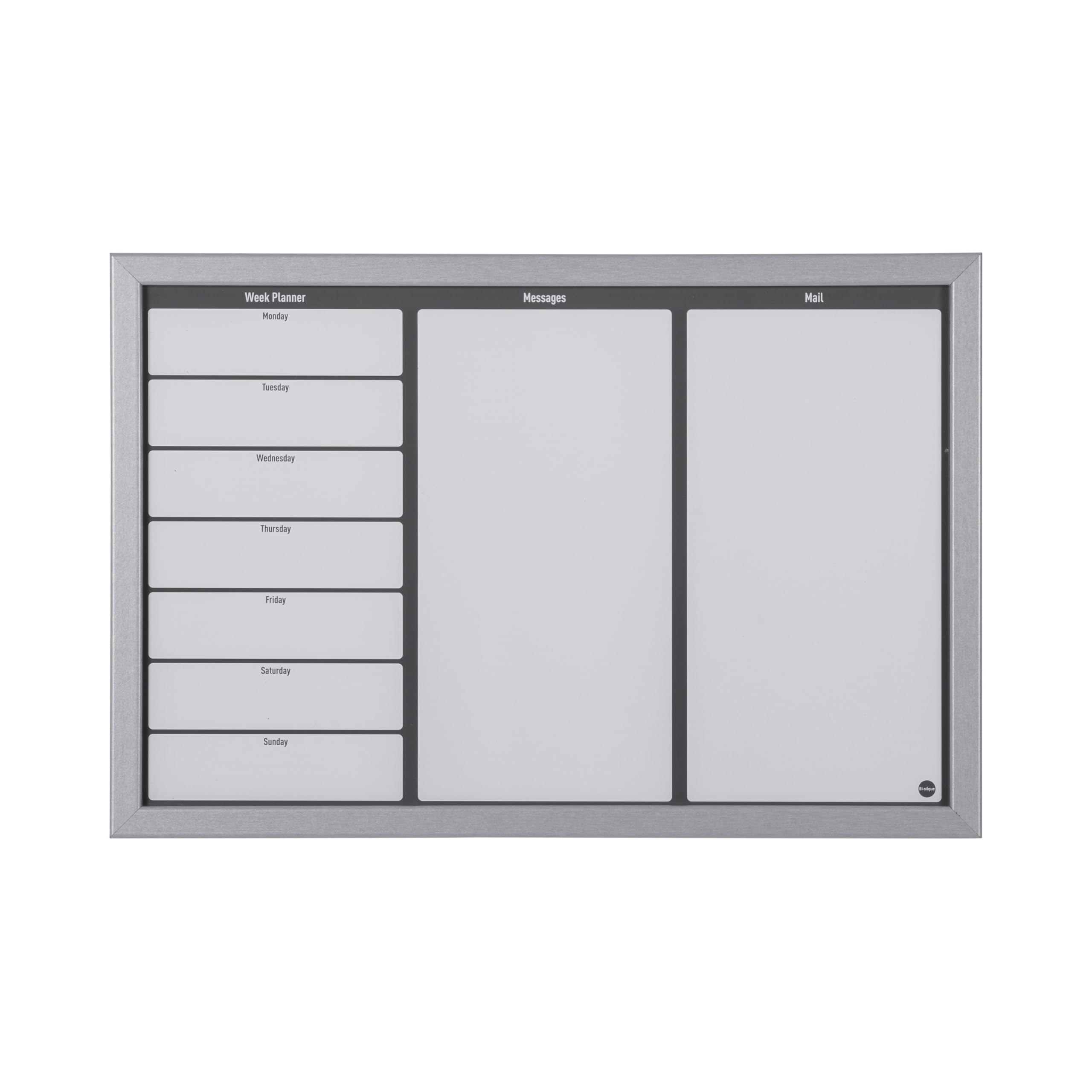 bi-office-maya-tableau-planning-hebdomadaire-magn-tique-60-x-40-cm-cadre-gris image 1