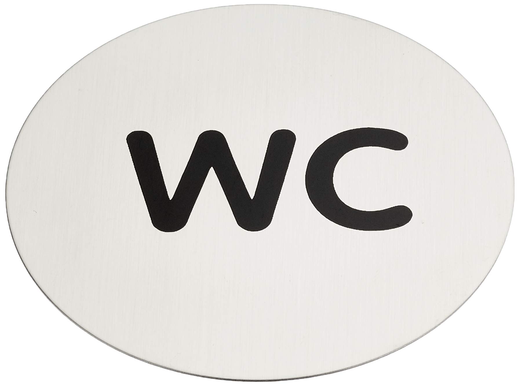 durable-plaque-de-porte-pictogramme-wc-rond-83-mm-acier-inoxydable-adh-sif image 2