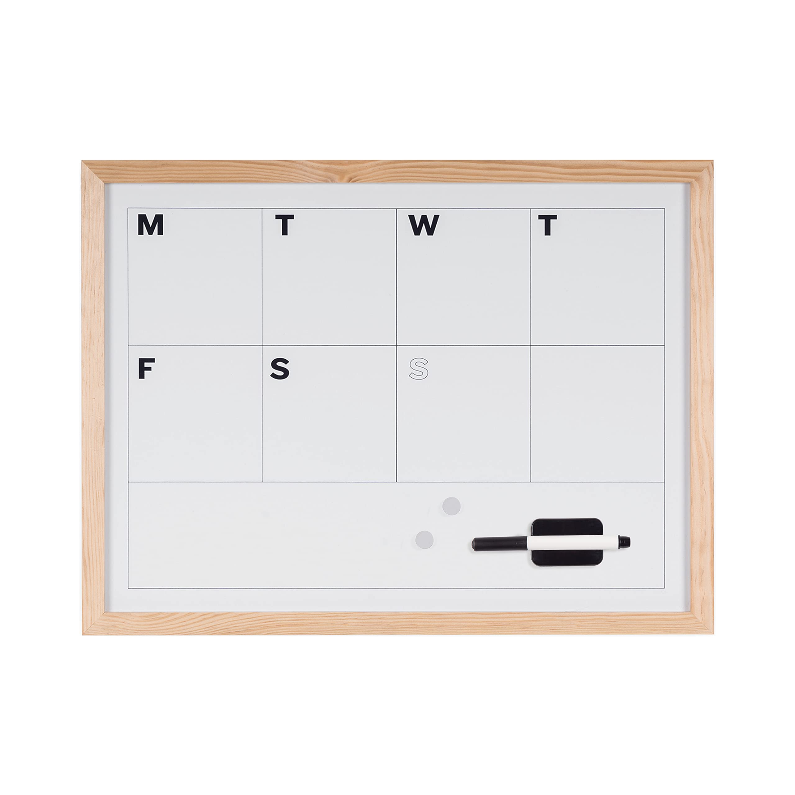 bi-office-maya-planning-hebdomadaire-magn-tique-effa-able-90-x-60-cm-cadre-pin image 1