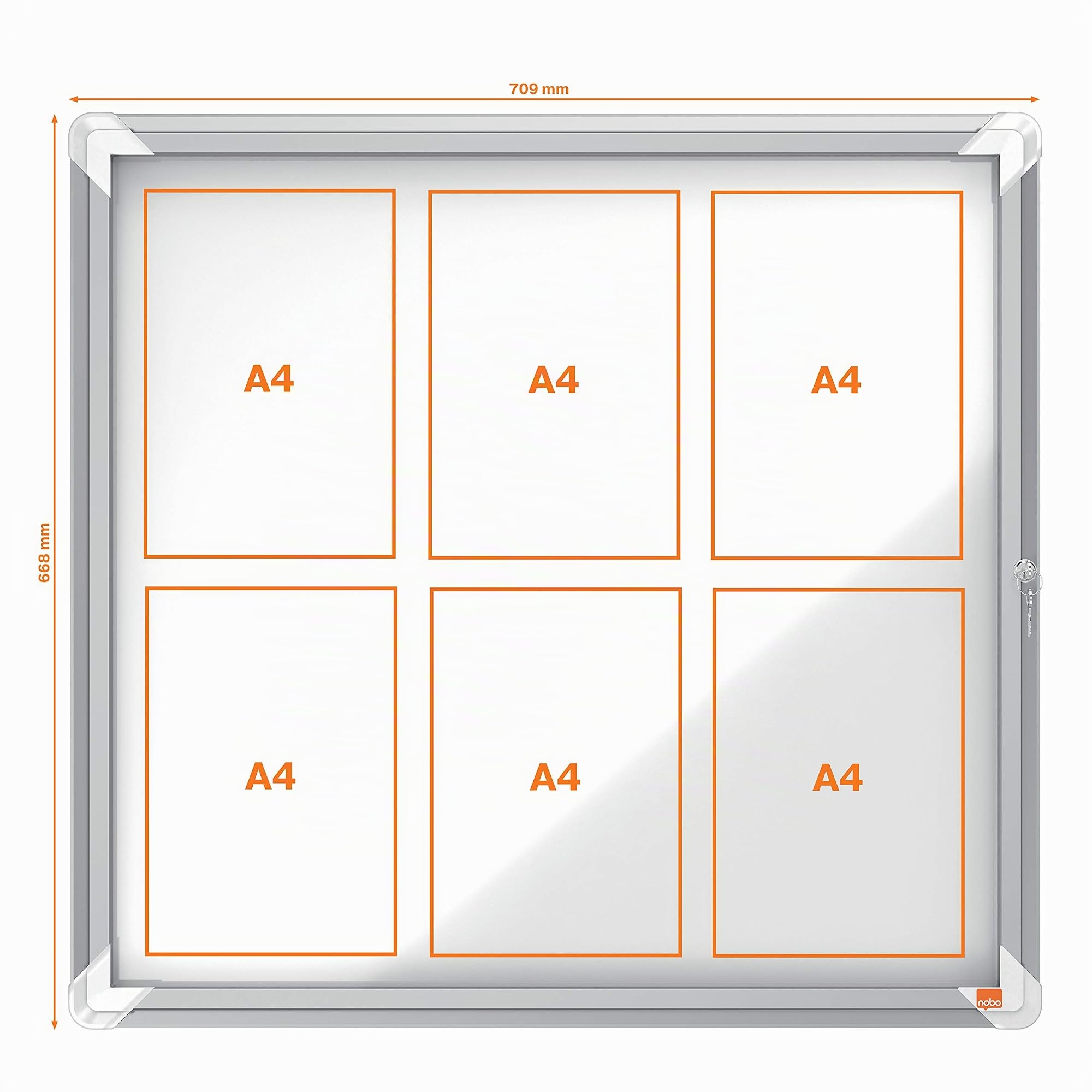 nobo-premium-plus-vitrine-d-ext-rieur-6xa4-magn-tique-verrouillable-709x668-mm-1 image 4
