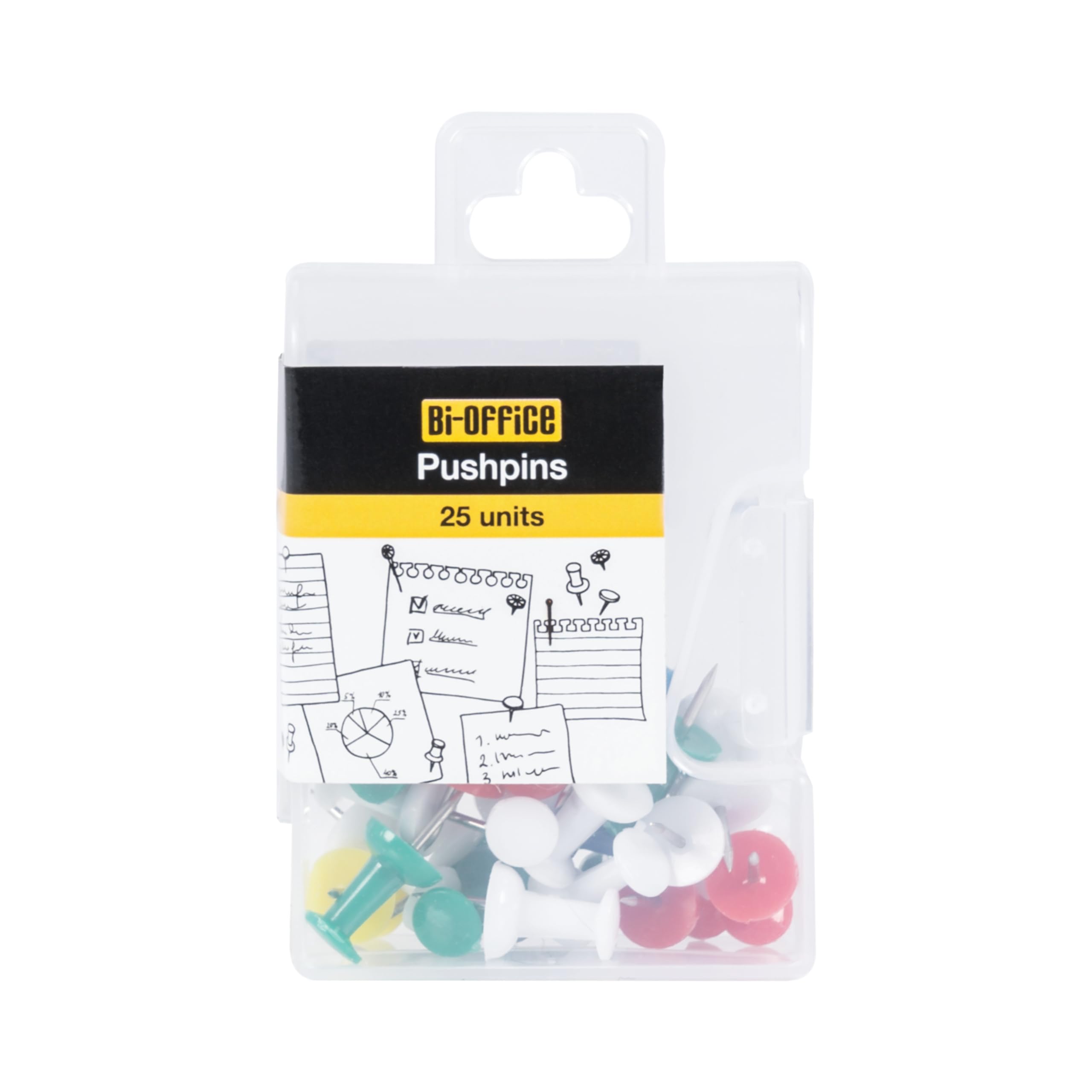 bi-office-lot-de-25-pingles-transparentes-t-te-ronde-pour-panneau-li-ge image 2