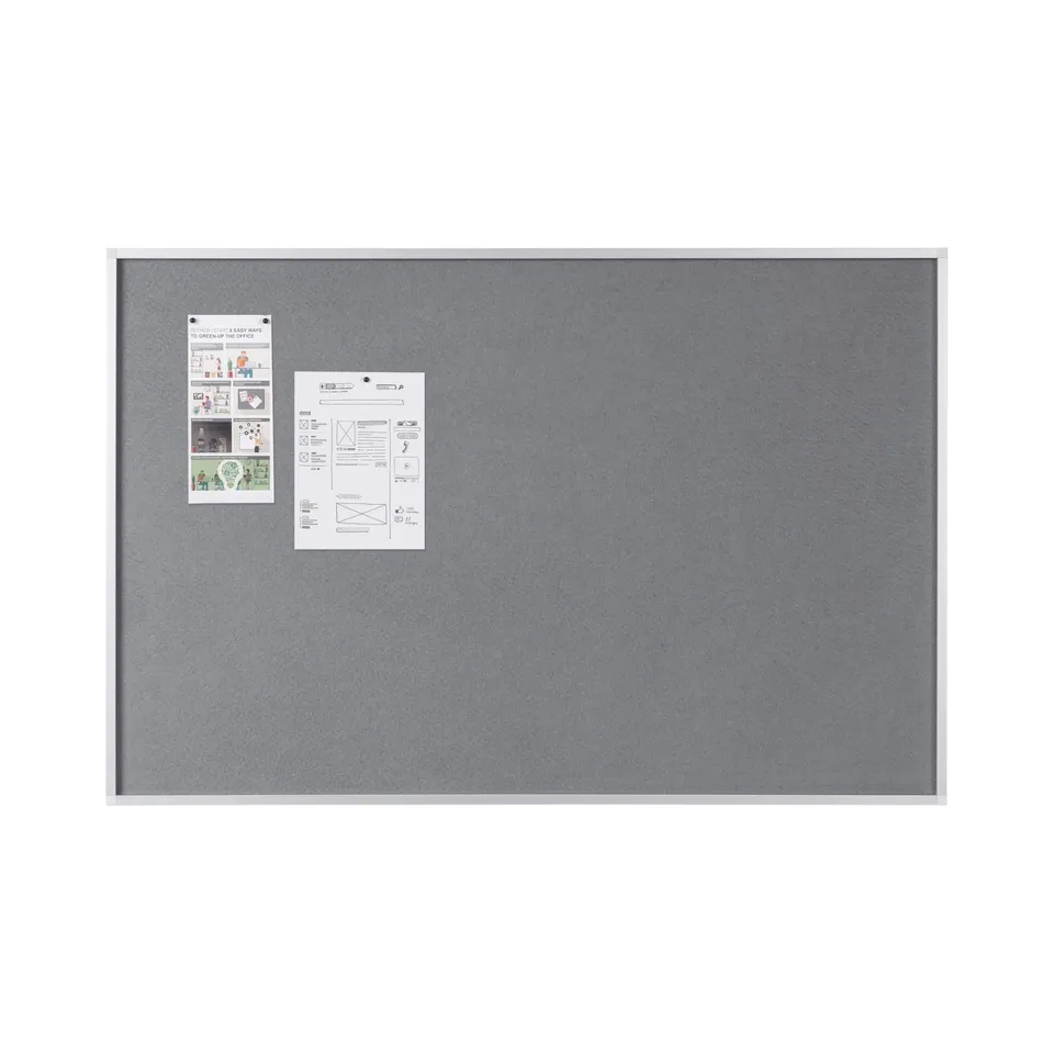 bi-office-maya-new-generation-tableau-d-affichage-feutre-gris-1200-x-900-mm image 1