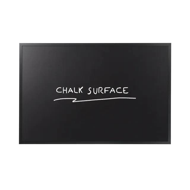 bi-office-basic-tableau-noir-60-x-40-cm-surface-noire-non-magn-tique-cadre-mdf-n image 1