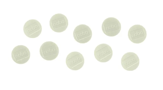 nobo-jeu-de-10-aimants-pour-tableau-blanc-magn-tique-38-mm-blanc-1915315 image 1