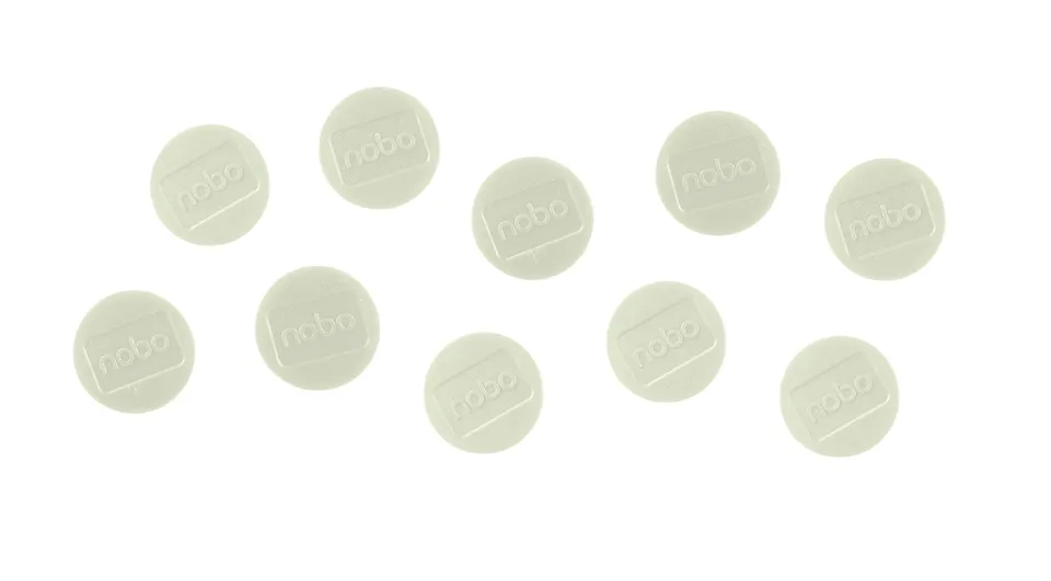 nobo-jeu-de-10-aimants-pour-tableau-blanc-magn-tique-38-mm-blanc-1915315 image 1