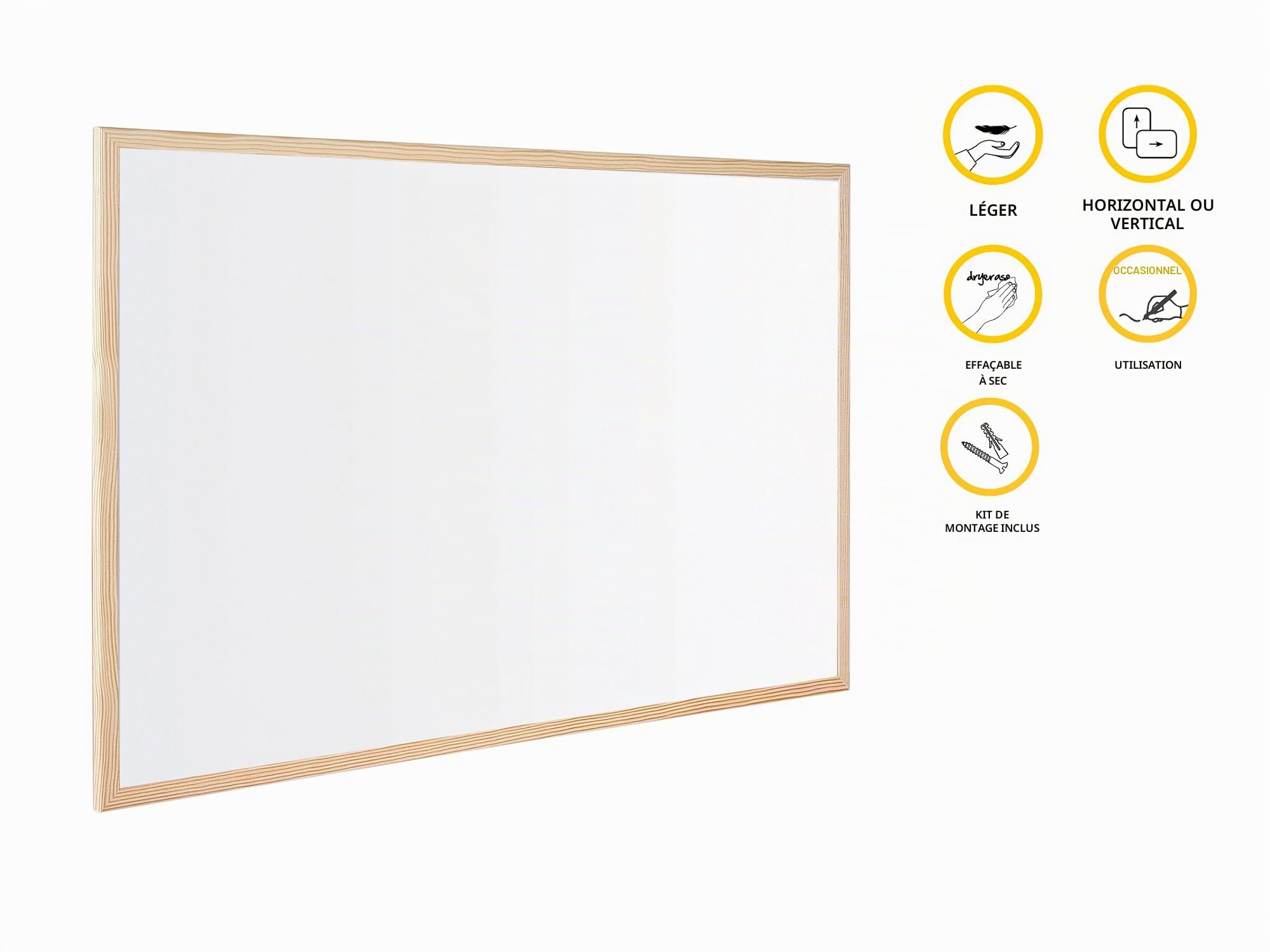 bi-office-budget-tableau-blanc-non-magn-tique-60-x-40-cm-cadre-bois image 6