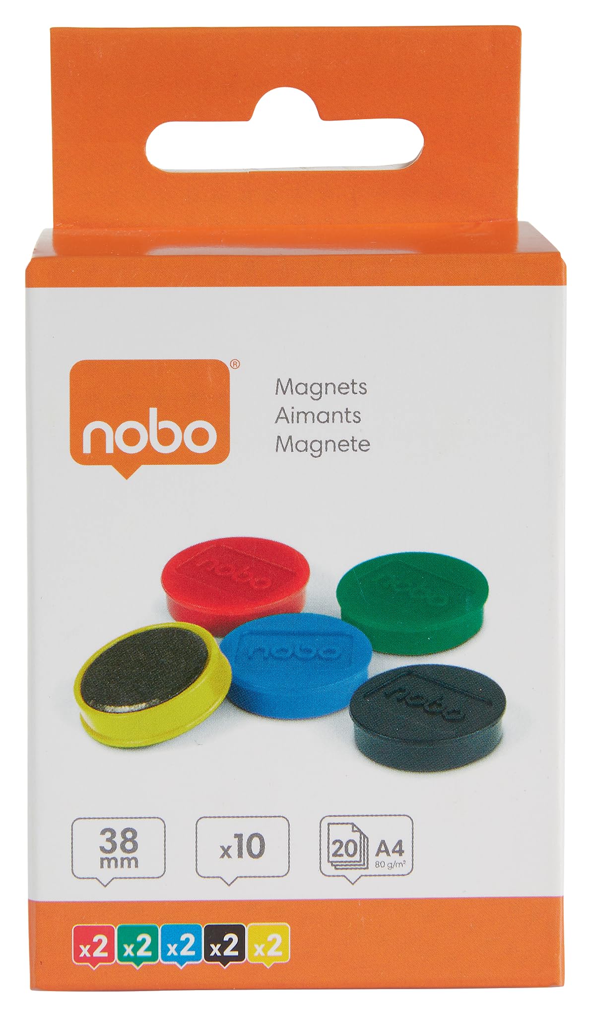 nobo-jeu-d-aimants-pour-tableau-blanc-magn-tique-38-mm-lot-de-10-couleurs-assort image 7
