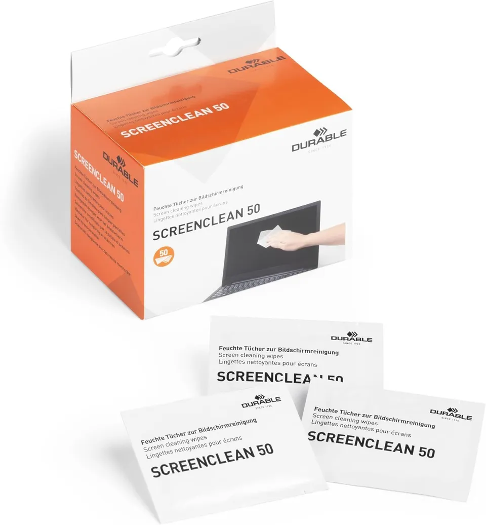 durable-screenclean-bo-te-de-50-lingettes-multi-surfaces-individuelles image 1