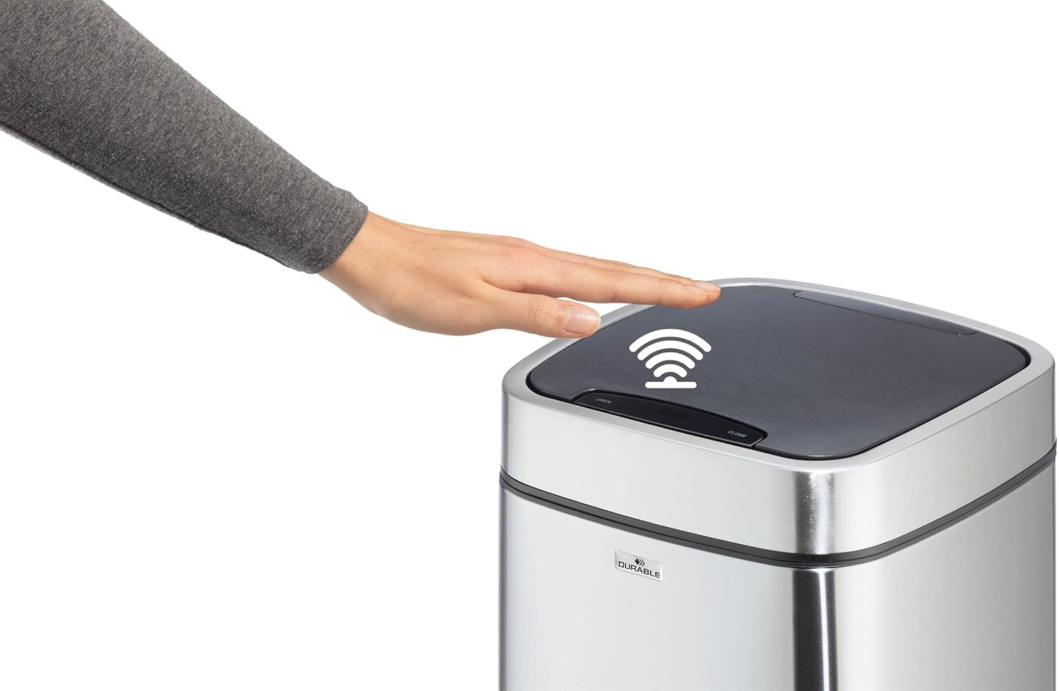 durable-no-touch-342223-poubelle-automatique-capteur-21-litres-acier-inoxydable- image 2