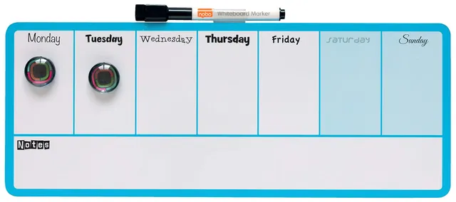 nobo-essence-mini-tableau-agenda-semainier-magn-tique-360x140-mm-bleu image 1