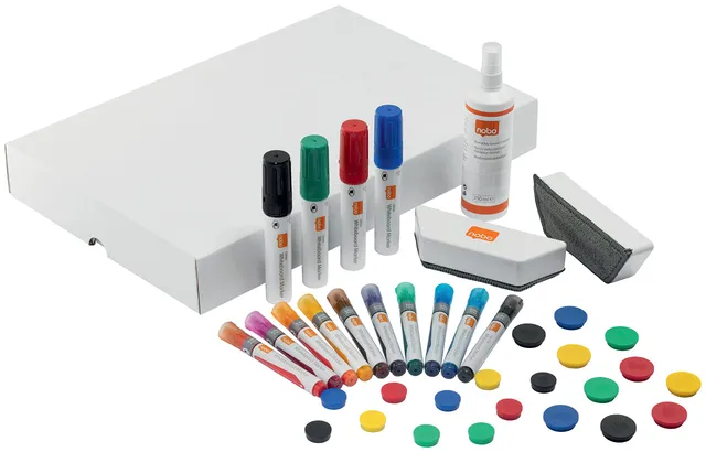 nobo-move-meet-kit-d-accessoires-pour-tableau-blanc-feutres-effaceurs-aimants-sp image 1
