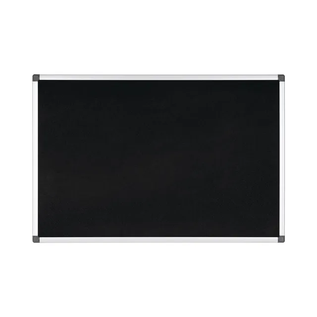 bi-office-maya-tableau-d-affichage-feutre-noir-90-x-60-cm-cadre-aluminium image 1