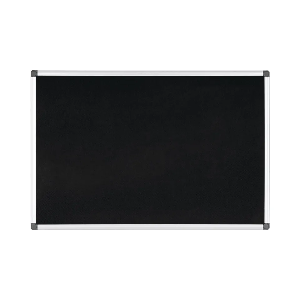 bi-office-maya-tableau-d-affichage-feutre-noir-90-x-60-cm-cadre-aluminium image 1